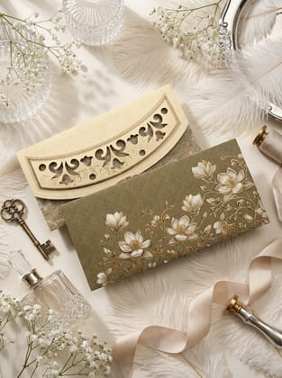 The Ivory Bloom Envelope – Elegant Modern Money Envelope for Stylish Gifting