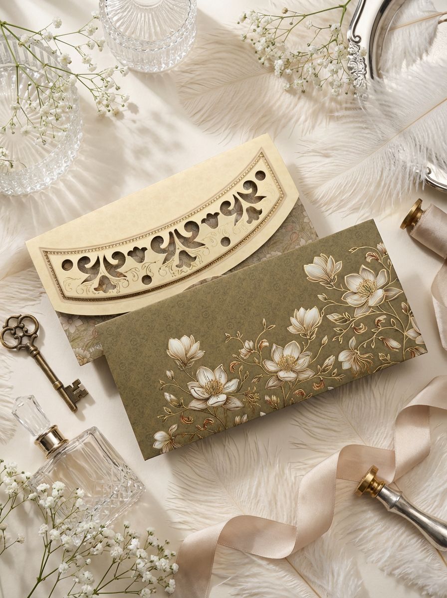The Ivory Bloom Envelope – Elegant Modern Money Envelope for Stylish Gifting