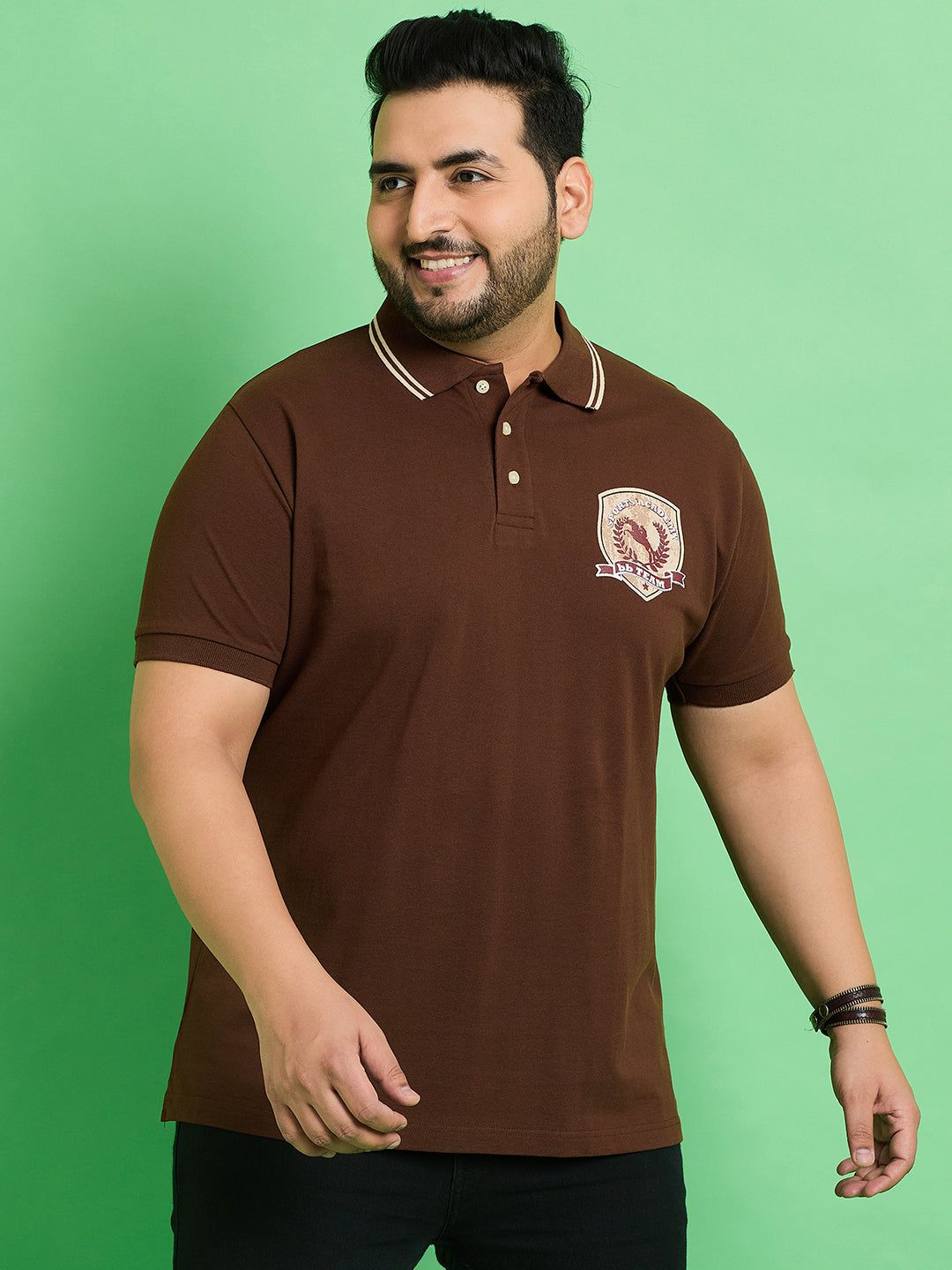 Men Plus Size Moye Printed Polo Tshirt - 4XL