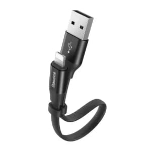 Baseus Nimble 2-in-1 Portable USB/Lighting Powerbank Cable 2A 0.23M Black (CALMBJ-01)-Black