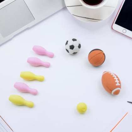 Mini Eraser Set for Kids (9 Pieces) - Fun Designs, Party Favors, School Prizes_assorted colour