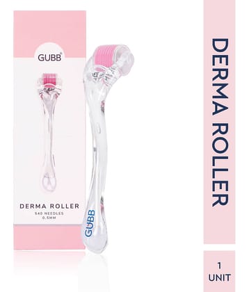 Gubb Derma Roller 0.5mm For Hair Regrowth & Skin Face Microdermabrasion 72 gm