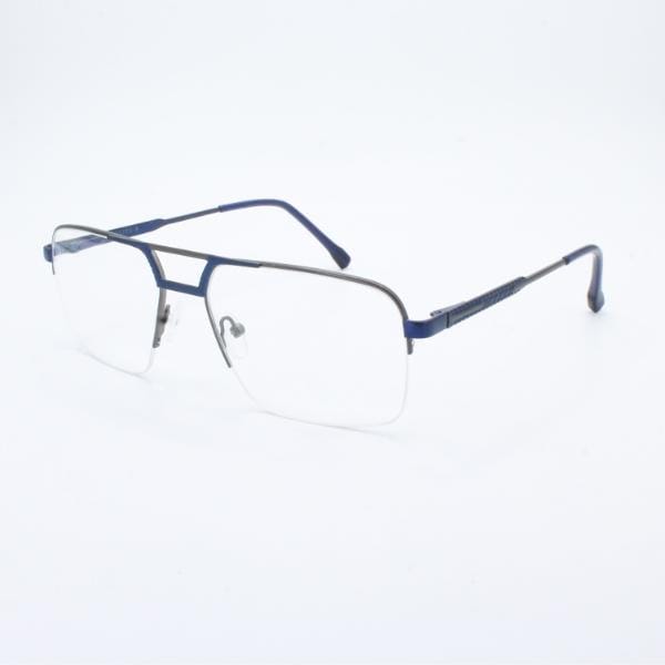Lensoz Elite X Luxe Half Rim Rectangle 2 - Medium - Gunmetal & Master Blue