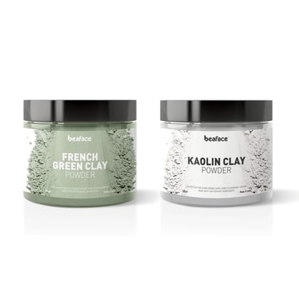 French Green clay Kaolin Clay Powder Combo(100gm)