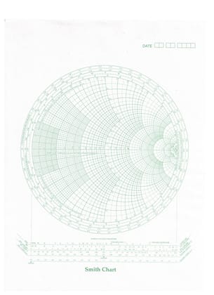 Smith Chart Graph Paper (Pack of 100) � A4 Size 8 x 11 Inches� Conformal (M�bius) Projection RF & Microwave Impedance Plotting Sheets � Green Grid on White � Precision Engineering Draft Papers