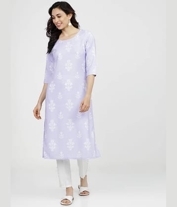 Ketch Polyester Printed Straight Women's Kurti - Pink ( Pack of 1 )