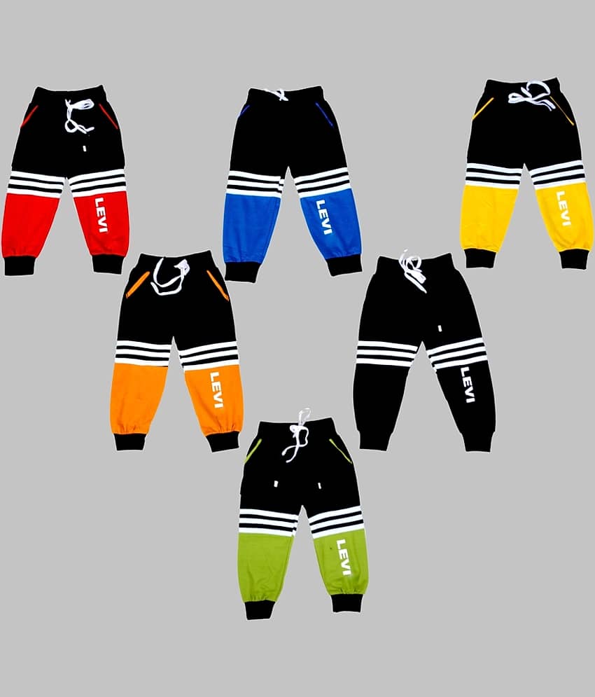 DIAMOND EXPORTER Pack of 6 Boys Cotton Blend Trackpant ( Multicolor )
