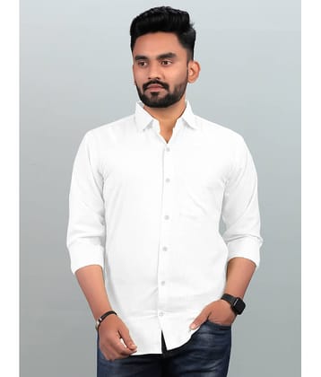 BOUGHT FIRST Cotton Blend Regular Fit Full Sleeves Men's Formal Shirt - White ( Pack of 1 )
