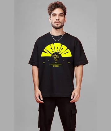 Veirdo Pack of 1 Cotton Oversized Fit Men's T-Shirt ( Black )
