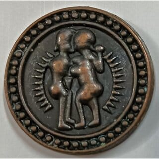Ancient Times Gemini Zodiac Copper Coin