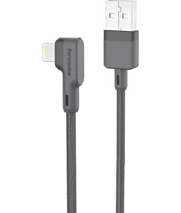 Portronics Konnect L 8 Pin Cable:3A 8 Pin USB Cable ,Grey (POR 1080)