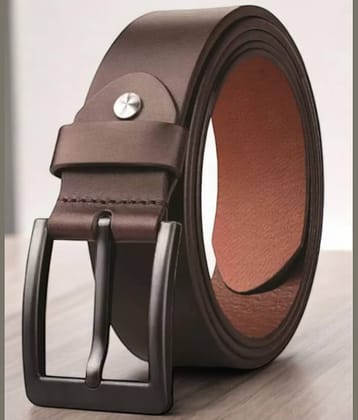 SUNSHOPPING - Brown 100% Leather Men's Formal Belt ( Pack of 1 )