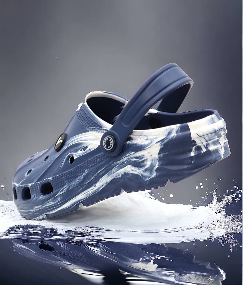 Svaar - Navy Blue Men's Clogs