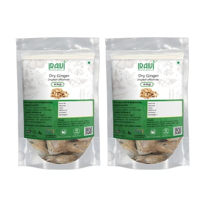 IRAIVI Premium Dry Ginger (Whole) 200g | Sukku | Dry Adrak | Whole Dried Ginger Roots | Natural Digestive & Immune Booster | Soonth | Chukku | 100% Pure For Herbal Tea, Kashayam, Churna