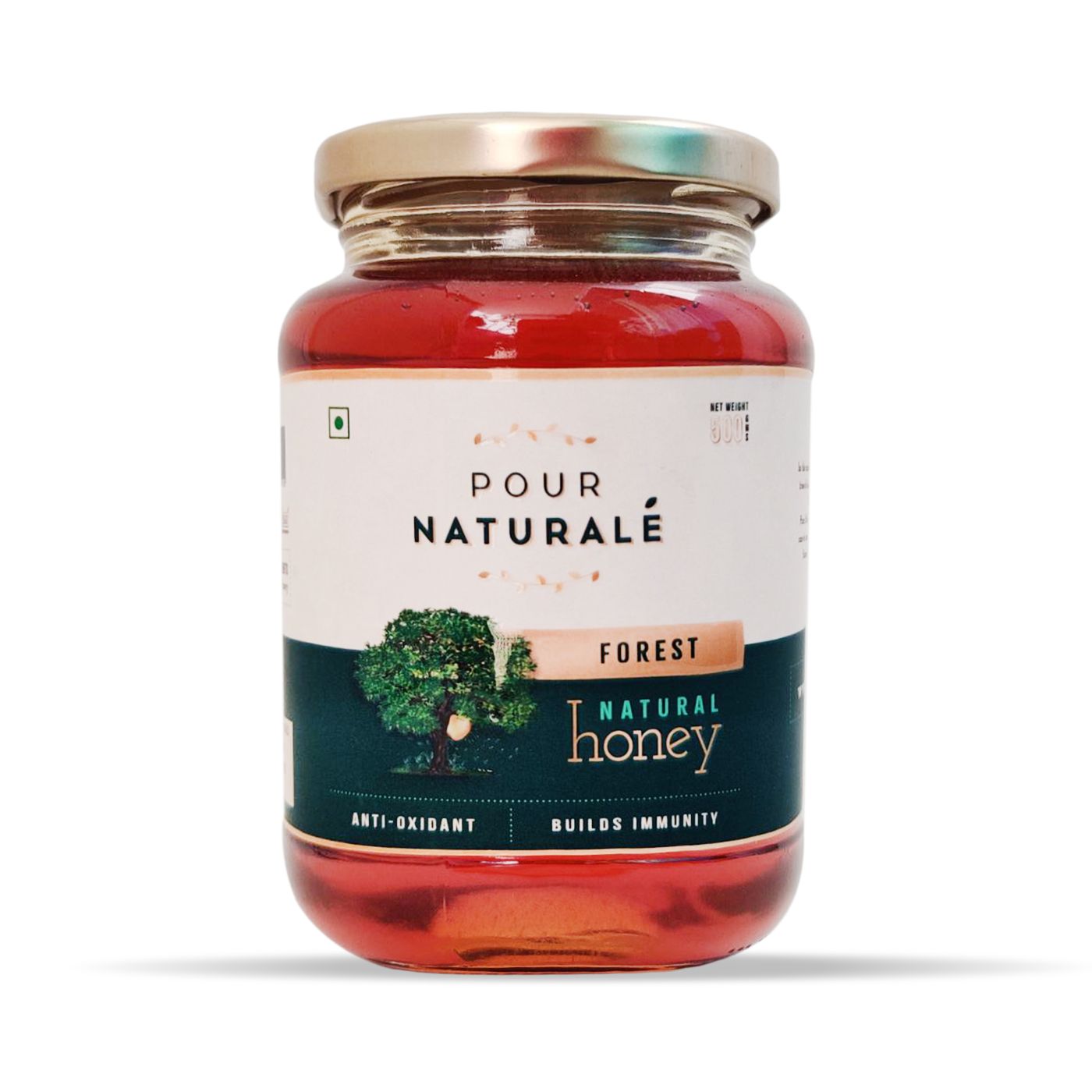 Pour Naturale Honey: Forest Honey| Pure and Natural Honey| Helps build immunity| High antibiotic and anti-inflammatory properties| Glass Jar (500gm)
