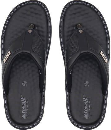 Aerowalk Black Men's Thong Flip Flop