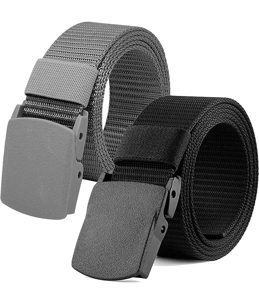 Loopa Multi Nylon Casual Belt Pack of 2