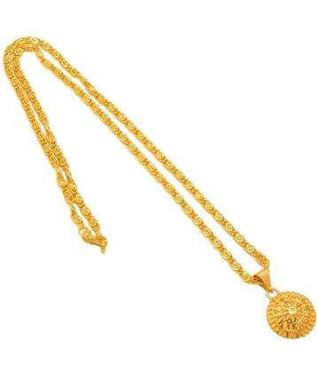 Jewar Mandi New Design Gold Plated Locket/Pendant with Link Chain Daily use for Men, Women & Girls, Boys