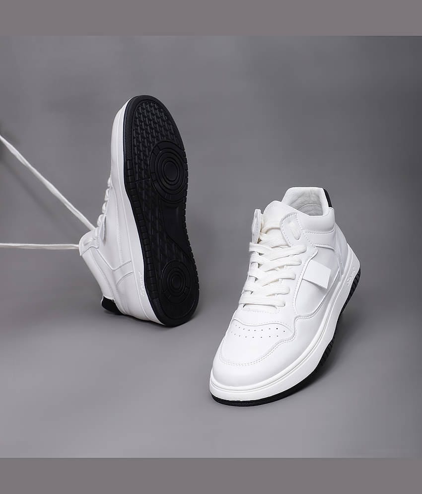 OZZOH White,Black Women's Sneakers