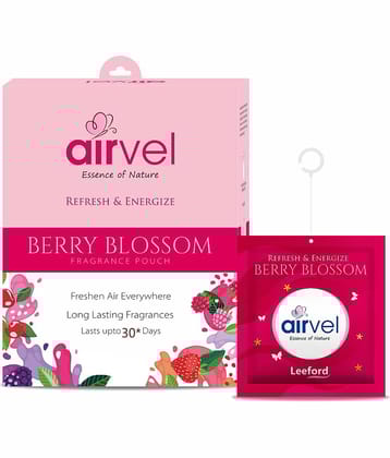Airvel Berry Blossom Fragrance Pouch for Bathroom & Toilet Lasts up to 30 Days 10g ( Pack of 6 )
