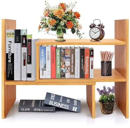 Declutter in Style Wood Desktop Organizer, Display and Shelf Rack
