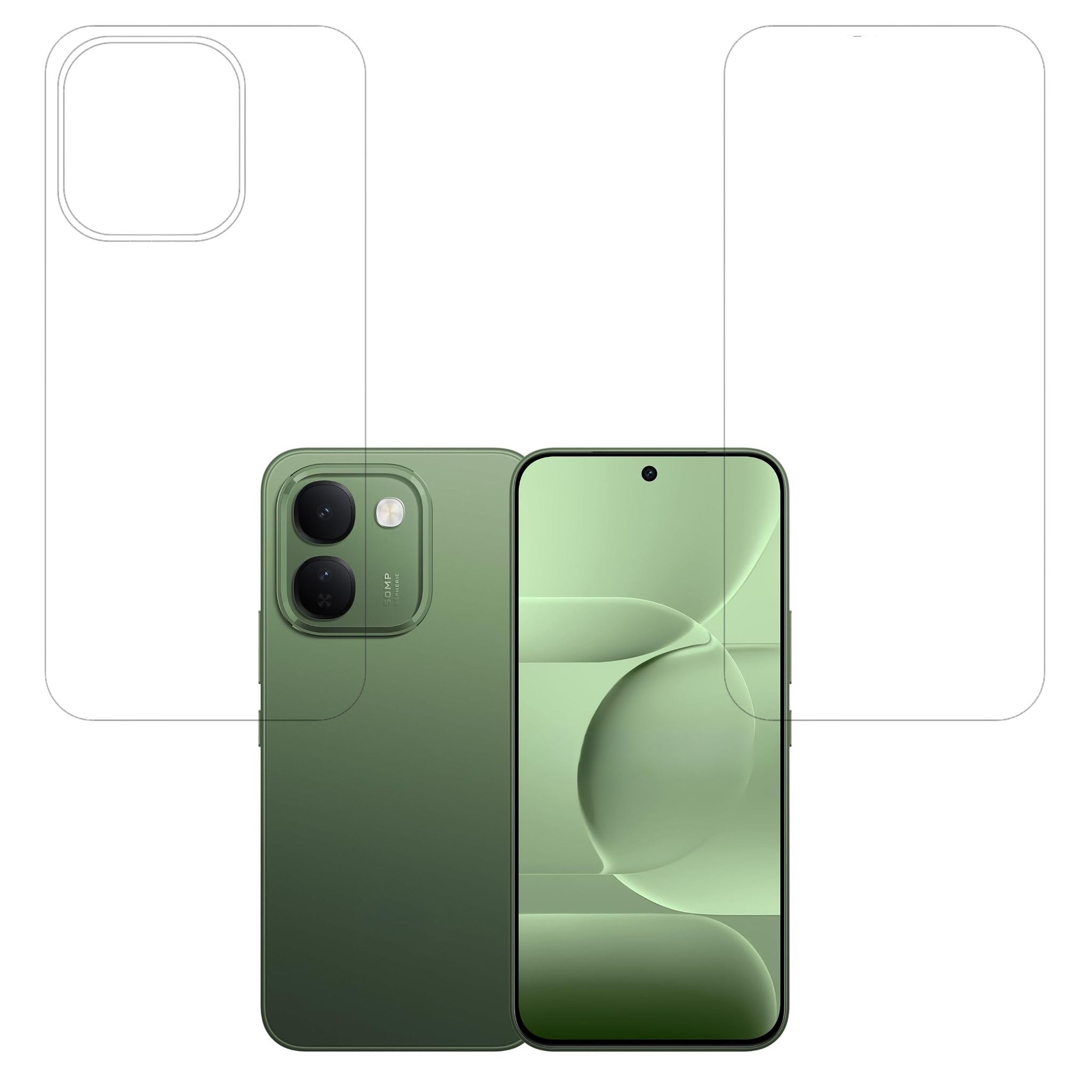 ISAAK Front and Back Screen Protector Compatible with Vivo S2 FE (COMBO PACK)