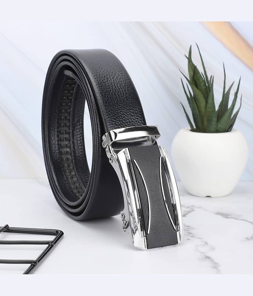 Clock21 - Silver Leather Men's Formal Belt ( Pack of 1 )