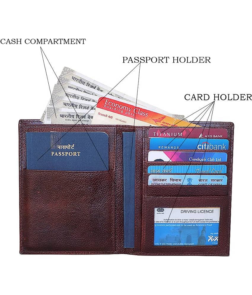 Style 98 Leather Maroon Passport Holder