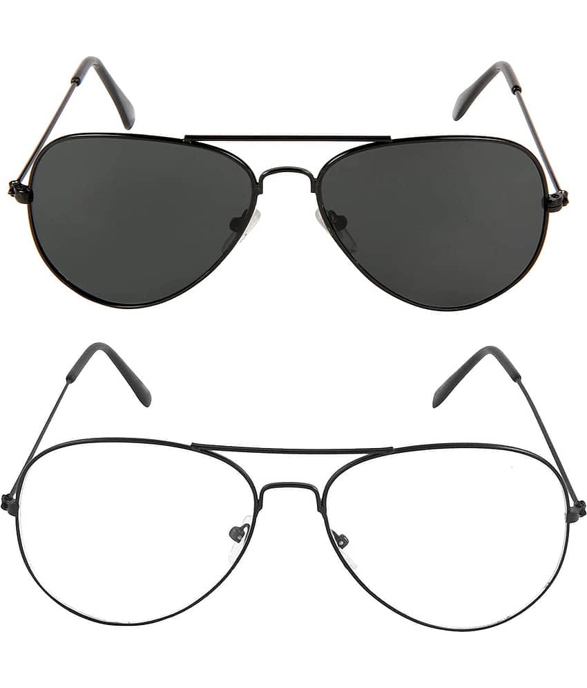 Kanny Devis - Black Pilot Sunglasses ( Pack of 2 )