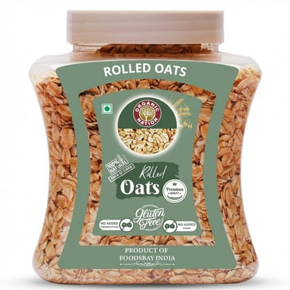 Foodsbay India Rolled Oats | 100% Whole Grain Oats | High Fibre | 600 g