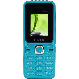 Lvix Power 4 (Dual Sim, 4.5 Cm (1.77 Inch) Display, 2500 Mah Battery, Blue)