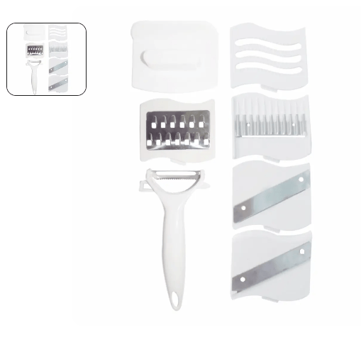 10 in 1 Multifunctional Vegetable Fruits Cutter / Slicer Shredder with Rotating Drain Basket