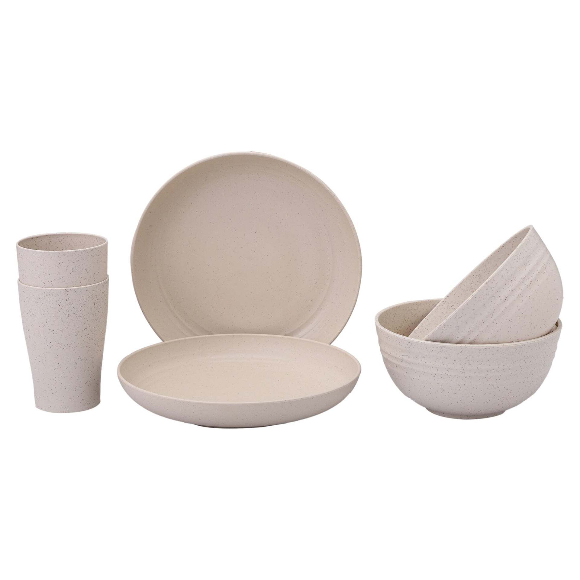 Wheat Straw Couple's Dinner Set-SOFT BEIGE