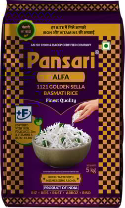 Pansari Golden Sella Alfa Basmati rice 5kg