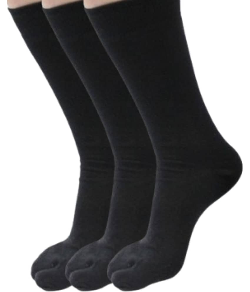 KALRA MAGIC Pack of 3 Women's Velvet Ankle Length Socks ( Black )