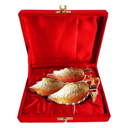 Brass Decorative Patta Angoor 2 Tone Platter (BMAS112)