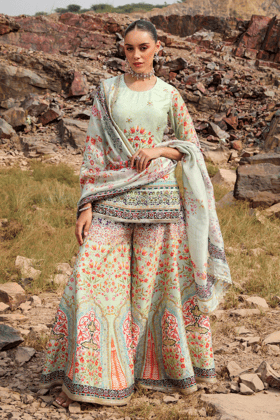INDIRA SHARARA SET-XS