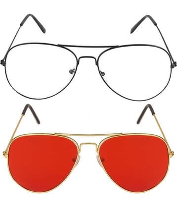 Kanny Devis - Gold Pilot Sunglasses ( Pack of 2 )