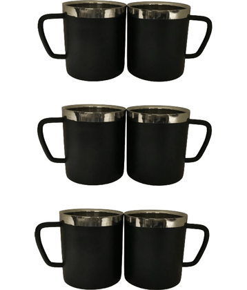 Dynore Steel Sober Cups Double Walled Coffee Cup 6 Pcs 180 ml