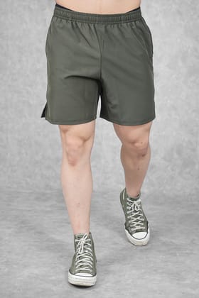 Dry-Fit Woven shorts- Olive-S