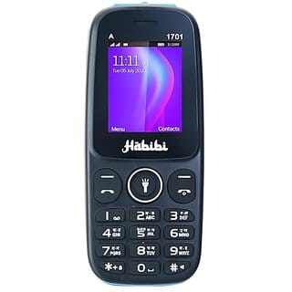 Habibi 1701 (Dual Sim, 1.8 Inch Inch Display, 1100 mAh Battery, Black)