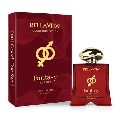 BELLAVITA Mood Collection Fantasy | Long Lasting Eau De Parfum 100ml Perfume for Man | with Apple, Cinnamon, Musk and Vanilla |Fruity & Spicy Premium Fragrance for Men BELLAVITA Mood Collection Fantasy | Long Lasting Eau De Parfum 100ml Perfume for Man |