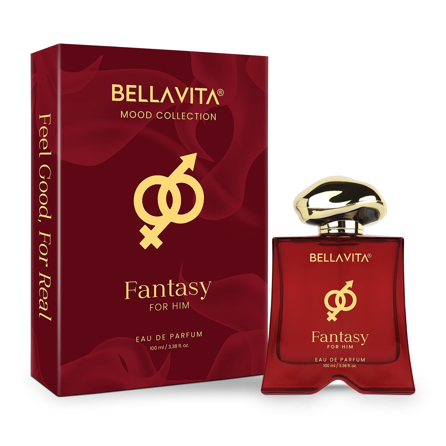 BELLAVITA Mood Collection Fantasy | Long Lasting Eau De Parfum 100ml Perfume for Man | with Apple, Cinnamon, Musk and Vanilla |Fruity & Spicy Premium Fragrance for Men BELLAVITA Mood Collection Fantasy | Long Lasting Eau De Parfum 100ml Perfume for Man |