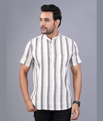 QuaClo - Cream Cotton Men's Regular Kurta ( Pack of 1 )