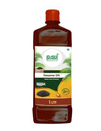 Iraivi Cold Pressed Sesame Oil 1L (Wood Pressed Nallennai) – Unrefined, Natural, Chekku/Ghani Extracted, Rich Aroma, Cooking & Ayurvedic Use