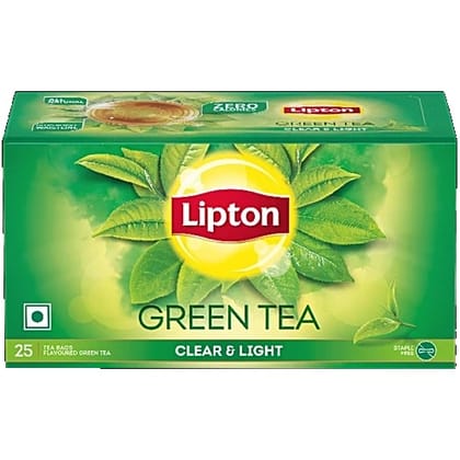 Lipton Clear & Light Green Tea, 32.5 g (25 Bags x 1.3 g Each)