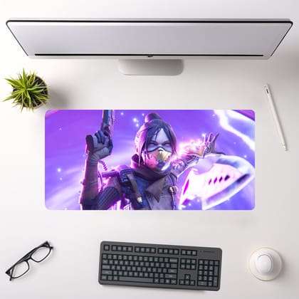 APEX LEGENDS WRAITH MOUSE PAD (23 X 11 INCHES) - GAMING MOUSE PAD | RUBBER BASE DESK MAT