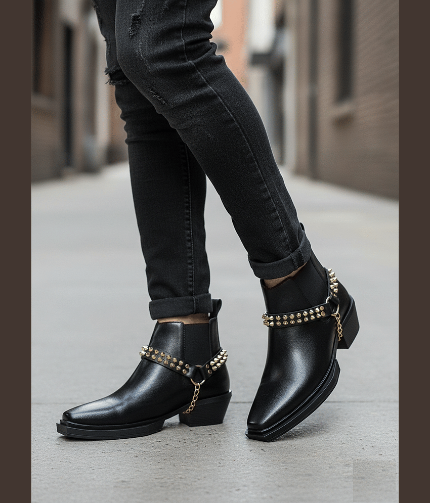 JK Port Black Men's Chelsea Boots
