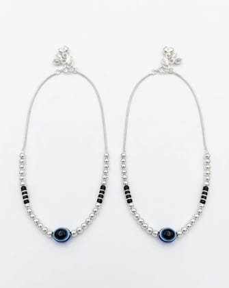 Vardaan Crystalx Women's Anklet, Silver with Evil Eye Protector stone. Elegant pair of Anklets is designed for Women's and Girls, Pack of 2. High-fashion aesthetic. Perfect for both festive occasions and everyday luxury. Fashion with Internal protection. Vardaan Crystalx Women's Anklet, Silver with Evil Eye Protector stone. Elegant pair of Anklets is designed for Women's and Girls, Pack of 2. High-fashion aesthetic. Perfect for both festive occasions and everyday luxury. Fashion with Internal protection.