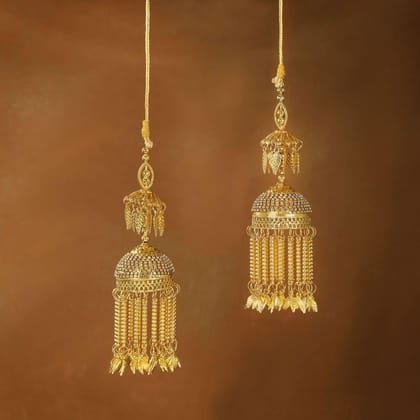 Set of 2 Gold-Toned Layered Kaleeras